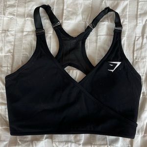 Black Gymshark sports bra
